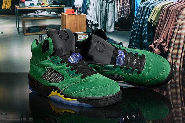 Air Jordan 5 Oregon Duck Men's Basketball Shoes Green